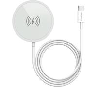 PEDEA Wireless magnetic Charging Pad 15W - USB-C, argenté/blanc