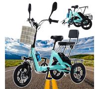 pedenencelia Foldable Electric Trike for Adults - 350w Brushless Motor, 45-70km Range, LCD Screen, Removable Battery & Foldable Compact Design for Easy Car Storage Green