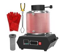 pedenencelia Four De Fusion d'or Amélioré 2026 1800 W | Four Intelligent 2102 °F | Creuset en Graphite Inclus | Kit De Four De Fusion | Convient pour La Fonte d'or, d'argent, De Cuivre 3kg-Red