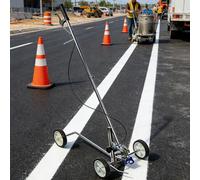 pedenencelia Machine De Marquage Routier/Machine De Marquage De Lignes sur Roues pour Un Marquage Précis des Chaussées - Application Manuelle De Peinture À Froid - pour Pistes D'aéroport,Parkings