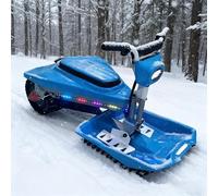 pedenencelia Motoneige Électrique Familiale, Scooter des Neiges Électrique, Double Moteur, Autonomie De 40 Km, Éclairage LED, Capacité De Charge De 150 Kg, pour Les Sports d'hiver en Plein Air C