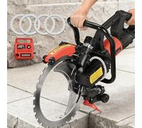 pedenencelia Scie À Béton/Rainureuse Électrique Améliorée De 9500 W - Moteur sans Balais en Cuivre Pur, Lame Diamantée De 16 Pouces, Angle Mort De 90°, pour Ponts Et Rénovations, avec 4 Lames