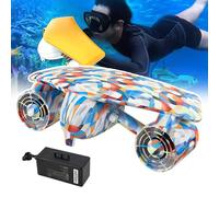 pedenencelia Scooter sous Marin,Scooter Mer pour Piscine,2 Niveaux Vitesse,Équipement Plongée avec Tuba pour Sports sous Marins,avec Verrous Sécurité pour Enfants,Support Caméra d'action Color1