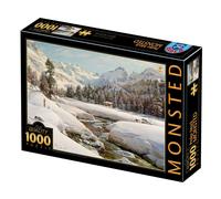Peder Mørk Mønsted - Winter Landscape In Switzerland Near Engadin - Puzzle 1000 Pièces