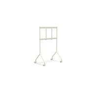 Pedestal Moon Light Pearl Chariot TV à roulettes pour écrans 32-44" - Blanc | Support TV mobile au design danois moderne, avec roulettes pour écrans de petite à moyenne taille.