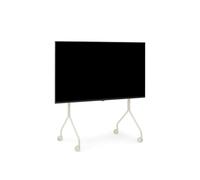 Pedestal Moon Rollin' Meuble TV sur roulettes (Beige) | Support Tele pour Les Ecrans de 40 à 70 Pouces | Pied TV au Design Danois | Meubles de Salon pour Television