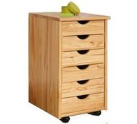 Pedestal Nils de 6 tiroirs, Dim : 36 x 40 x 65 cm -PEGANE- G