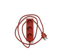 Pedestal Power Bar Multiprise 200 cm Rouge Brûlant