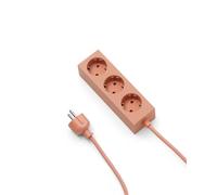 Pedestal Power Bar Multiprise de 5 m avec fond magnétique (rose) - Multiprise pratique et élégante à 3 prises - Power Strip 3-Way