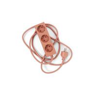 Pedestal Power Bar Multiprise de 5 m avec fond magnétique (rose) - Multiprise pratique et élégante à 3 prises magnétiques - Triple prise magnétique - Power Strip 3-Way
