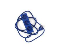 Pedestal Power Bar Multiprise électrique de 2 m avec fond magnétique (bleu) - Prise multiple pratique à 3 prises