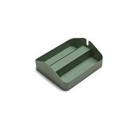 Pedestal Power Tray Double Boîte de Rangement Vert Mousse