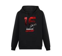 PEDFUVL Charles Leclerc Essential 16 Men's Hoodies Graphic Printed Black Pullover Sweatshirts S
