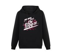PEDFUVL Save Water Drink Dr. Pepper Men's Hoodies Graphic Printed Black Pullover Sweatshirts S