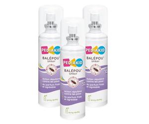 PEDIAKID Balépou Spray Anti-Poux - Répulsif Naturel Enfant 100ml x3