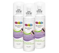 PEDIAKID - Balépou Spray - Répulsif aux huiles essentielles 100% pures & naturelles (Lavandin, Géraniol) - Repousse les poux tout en douceur - Sans paraben ni alcool - 3 flacons de 100ml