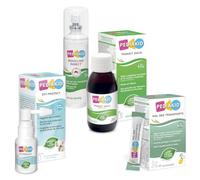 PEDIAKID Box Vacances Enfant - Transport, Piqûres, Oreilles & Transit | 4 produits inclus, 10 sticks Mal des Transports, 1 Bouclier Insect', 1 Oti-Protect et 1 Sirop Transit Doux 125 ml