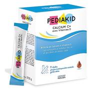 PEDIAKID - Calcium C+ et Vitamine D - Complément Alimentaire Naturel - Couvre 100% des AJR en Calcium - Maintien du Capital Osseux et Dentaire - Goût Cola - 14 Sticks de Poudre Orodispersible