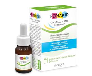 PEDIAKID - Colicillus Bébé - Probiotiques Lactobacillus GG & Reuteri - 1 Milliard UFC par prise - Réduit les contractions abdominales - Sans lactose - Goût Neutre - Dès la naissance - Flacon de 8ml