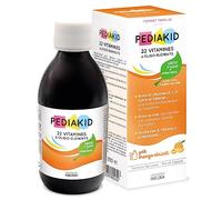 Pediakid Complément Alimentaire Naturel 22 Vitamines/Oligo-Éléments Formule Exclusive au Sirop d'Agave Optimise Apports en Vitamines/Minéraux Abricot Flacon de 250 ml, 1 Unité