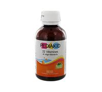 PEDIAKID-Complément Alimentaire Naturel Pediakid 22 Vitamines et Oligo-Éléments -Formule Exclusive au Sirop d'Agave -Optimise les Apports en Vitamines et Minéraux-Goût Orange Abricot -Flacon de 125 ml
