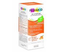 PEDIAKID-Complément Alimentaire Naturel Pediakid 22 Vitamines et Oligo-Éléments -Formule Exclusive au Sirop d'Agave -Optimise les Apports en Vitamines et Minéraux-Goût Orange Abricot -Flacon de 125 ml