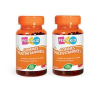 PEDIAKID Gommes Multivitaminées - Énergie, Vitalité, Immunité 60 oursons x3 | Dès 3 ans, goût cerise, enfant, contre la fatigue, sélénium, vitamine C, zinc, 14 vitamines et minéraux