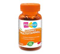 PEDIAKID - Gommes Multivitaminées - Formule Naturelle au Délicieux Arôme de Cerise - Contribue à la Réduction de la Fatigue - Soutient les Défenses Naturelles de l'Organisme - 60 gommes