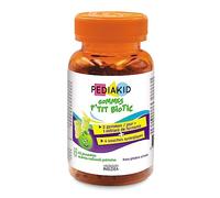 PEDIAKID - Gommes P'tit Biotic - Formule Naturelle au Délicieux Arôme de Pomme - Contribue à Enrichir la Flore Intestinale - Soutient les Défenses de l'Organisme - 60 gommes