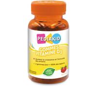 PEDIAKID Gommes Vitamine D3 Goût Fraise 60 pièces