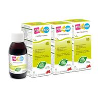 PEDIAKID - Phytovermil - Complément Alimentaire Naturel -Contribue au Maintien d'une Sphère Intestinale Saine - Bouchon Doseur Inclus - Arôme Fruits Rouges - Lot de 3 Flacons de 125 ml
