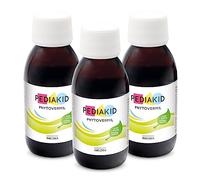 PEDIAKID - Phytovermil - Complément Alimentaire Naturel -Contribue au Maintien d'une Sphère Intestinale Saine - Bouchon Doseur Inclus - Arôme Fruits Rouges - Lot de 3 Flacons de 125 ml