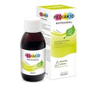 PEDIAKID - Phytovermil - Complément Alimentaire Naturel -Contribue au Maintien d'une Sphère Intestinale Saine - Bouchon Doseur Inclus - Arôme Fruits Rouges - Flacon de 125 ml