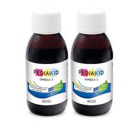 PEDIAKID - Sirop Oméga 3 - Complément Alimentaire Naturel - Formule Exclusive au Sirop d'Agave - Riche en DHA - Favorise le Bon Fonctionnement du Cerveau - Goût Citron-Cola - Lot de 2 Flacons 125 ml