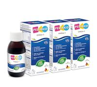PEDIAKID - Sirop Oméga 3 - Complément Alimentaire Naturel - Formule Exclusive au Sirop d'Agave - Riche en DHA - Favorise le Bon Fonctionnement du Cerveau - Goût Citron-Cola - Lot de 3 Flacons 125 ml