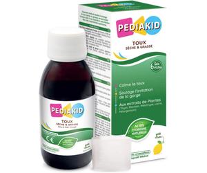 Pediakid Sirop Toux Sèche Et Grasse Goût Citron 125ml