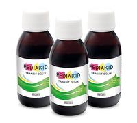 PEDIAKID - Sirop Transit Doux - Formule exclusive au sirop d'Agave & Prébiotiques - Contribue à réguler le fonctionnement digestif - Arôme de Pomme - 3 Flacons de 125 ml
