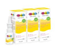 PEDIAKID Spray nasal soulage nez bouché & congestion nasale 3x20 ml | Dès 1 an, dégage le nez, soulage les voies respiratoires, au sel d'origine naturelle, sans conservateurs, sans gaz propulseur