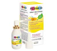 PEDIAKID - Spray Nez-Gorge - Facilite l'évacuation des mucosités - Aide le confort respiratoire - Sans gaz propulseur - Dès la naissance - 2 embouts (nasal + buccal) - Dispositif Médical - 20ml
