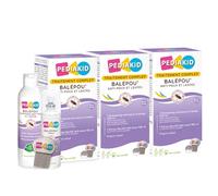 PEDIAKID - Traitement complet Balépou® anti-poux et lentes - 1 Shampoing Anti-Poux et Lentes 200 ml + 1 Spray Répulsif 100 ml + 1 peigne - Lot de 3