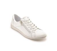 Pediconfort - Baskets Basses zippées et lacées - Femme - Taille : 38 - Couleur : Blanc