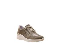 Pediconfort - Baskets zippées et lacées - Femme - Taille : 39 - Couleur : Kaki