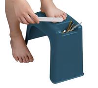 Pedicure Foot Rest - Shower Foot Care Chair | Nail Salon Chair | Feet Stool with Storage | Non-Slip, PP, 37.5x28x16.5cm, for Home Salon Travel Grooming