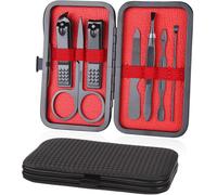 Pedicure Manicure Kit,7pcs Professional Nail Clippers Set,Stainless Steel Cuticle Cutter,Pedicure Manicure Kit With Travel Box And Exquisite Home