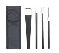 Pédicure Râpe à pied - Lime pour pieds outil de soin Rasoir Lame Râpe Pied pour Callosités dur Coupe cors Peaux dures et Mortes pied nettoyage - Professionnel Couteau de Pédicure Kit pour pieds Noir