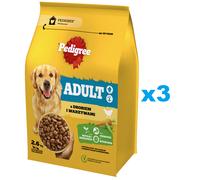 PEDIGREE Adult 3x2,6 kg avec volaille et légumes nourriture sèche complète pour chiens de grandes et moyennes races