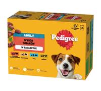 PEDIGREE Adult Choix de Saveurs sachets 12x100 g nourriture humide complète pour chiens adultes avec un mélange de bœuf et de foie, avec du poulet, avec du poisson, avec de la volaille en gelée