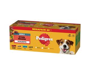 PEDIGREE Adulte Choix de saveurs en gelée 40x100g avec bœuf, poulet, poisson, volaille