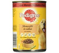 Pedigree Arraches en Sauce avec Boeuf, pâtes et Carottes, Nourriture Humide pour Chiens en boîtes de 400 g, 24 canettes au Total