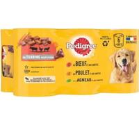 PEDIGREE boîtes en terrine pour Chien Adulte 3 variétés 6x400g